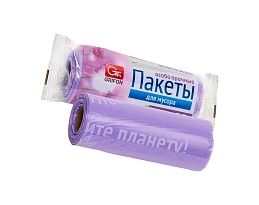 Мешки для мусора 35 л, ароматизированные, сиреневые, в рулоне 20 шт., ПНД, 12 мкм, 560х530 мм, GRIFON Полевые Цветы, 100-034 в Балаково