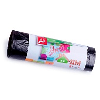 Мешки для мусора 30 л, черные, в рулоне 20 шт., ПНД, 6 мкм, 600х500 мм, Концепция Быта ЭкоДом, 601348 в Балаково