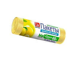 Мешки для мусора 60 л, ароматизированные, Лимон, желтые, в рулоне 20 шт., ПНД, 9 мкм, 650х550 мм, GRIFON Aroma, 101-023 Li в Балаково