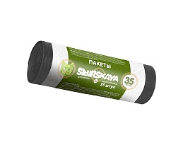 Мешки для мусора 30 л, черные, в рулоне 25 шт., ПНД, 7 мкм, 580х480 мм, SIBIRSKAYA, 101-003 S в Балаково