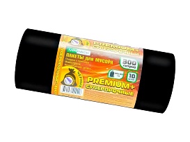 Мешки для мусора 300 л, черные, в рулоне 10 шт., ПВД 70 мкм, 1400х1000 мм, PREMIUM+, 30010160 в Балаково Мешки для мусора 300 л, черные, в рулоне 10 шт., ПВД 70 мкм, 1400х1000 мм, PREMIUM+, 30010160 в Балаково