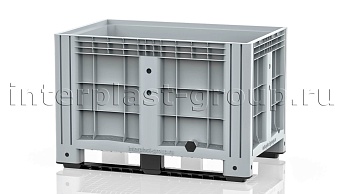 Контейнер iBox сплошной на полозьях с пробкой 2 дюйма серый в Балаково