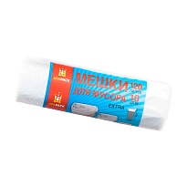 Мешки для мусора 120 л, белые, рулон 10 шт., ПНД, 12 мкм, 1100х690 мм, Эконом, МЭ2622 (МНЭ 120-10б) в Балаково
