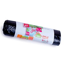 Мешки для мусора 60 л, черные, в рулоне 20 шт., ПНД, 7 мкм, 700х600 мм, Концепция Быта ЭкоДом, 601349 в Балаково
