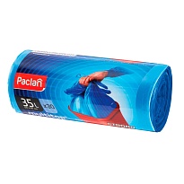 Мешки для мусора 35 л, с ушками, синие, в рулоне 30 шт., ПНД, 10,5 мкм, 640х500 мм, PACLAN Multitop, 600819 в Балаково
