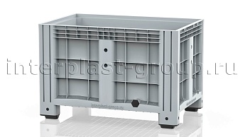 Контейнер iBox сплошной на ножках с пробкой 2 дюйма серый в Балаково