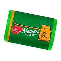 Мешки для мусора 30 л, зеленые, в рулоне 90 шт., ПНД, 6 мкм, 560х480 мм, Comfort, М4268 в Балаково