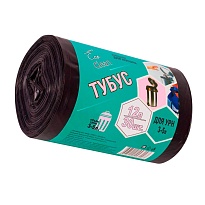 Мешки для мусора 12 л, черные, в рулоне 30 шт., ПНД, 6 мкм, 550х320 мм, Концепция Быта Tubus, 604936 в Балаково