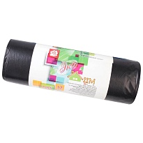 Мешки для мусора 220 л, черные, в рулоне 10 шт., ПВД, 29 мкм, 1100х830 мм, Концепция Быта ЭкоДом, 604924 в Балаково