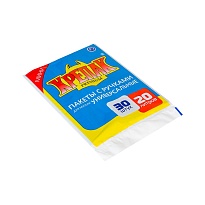 Мешки для мусора 20 л, с ручками, черные, в пачке 20 шт., ПНД, 10 мкм, 550х440 мм, Крепак, 4607075710023 в Балаково
